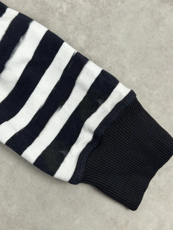 SS2018 Balmain USA Flag Stars Black & White Striped Sweater - Image 7