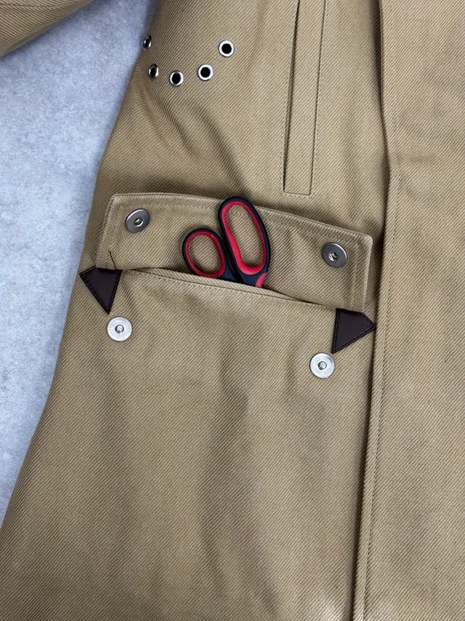 SS2018 Maison Margiela Camel Cargo Canva Trench Coat - Image 10