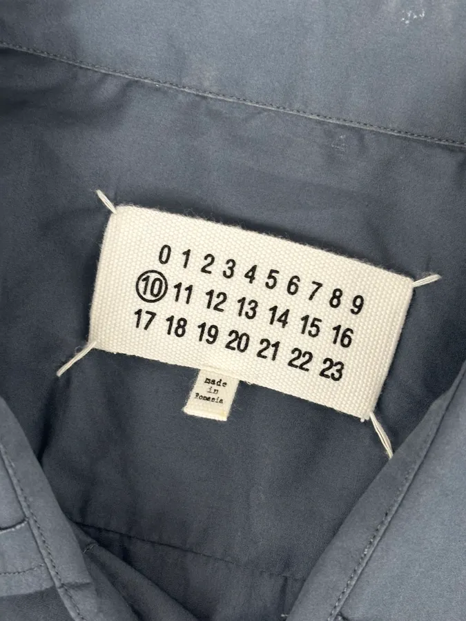 SS2018 Maison Margiela Dark Grey Signature Short Sleeves Shirt - Image 8