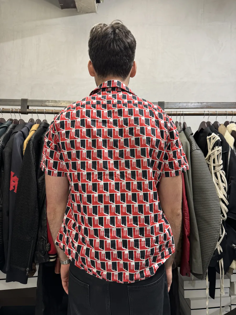 SS2018 Prada Black & Red Short Sleeves Shirt - Image 5