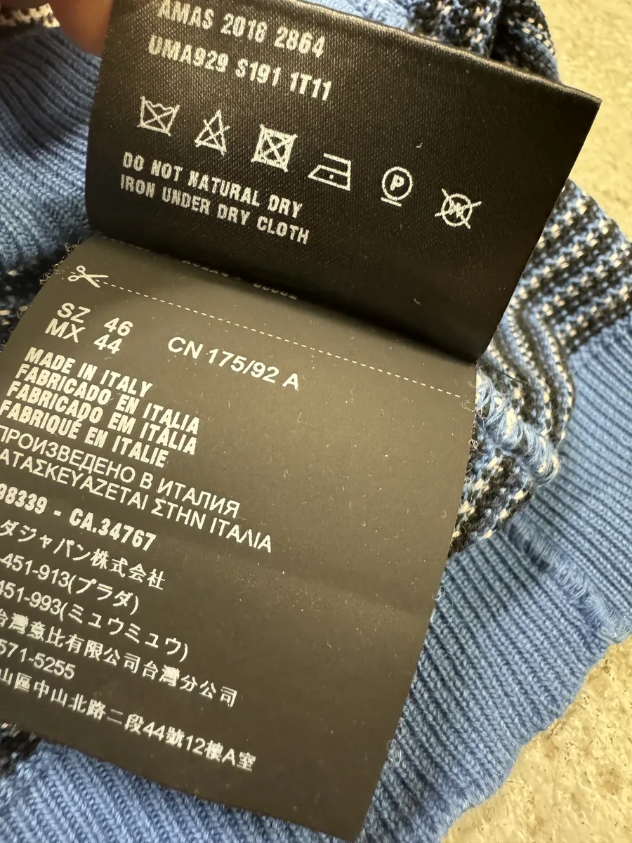 SS2018 Prada Blue Knitted Polo - Image 9
