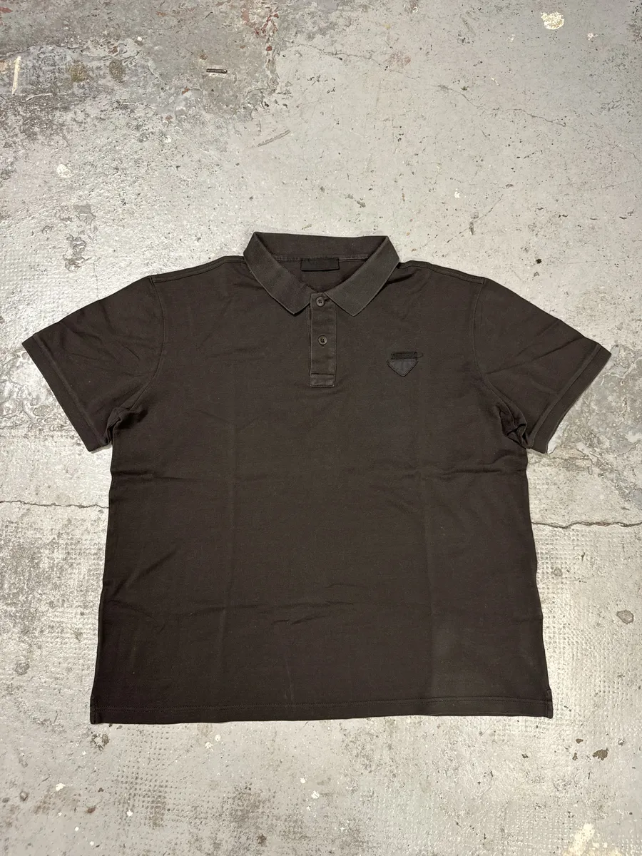 SS2018 Prada Minimalist Brown Polo Shirt - Image 3