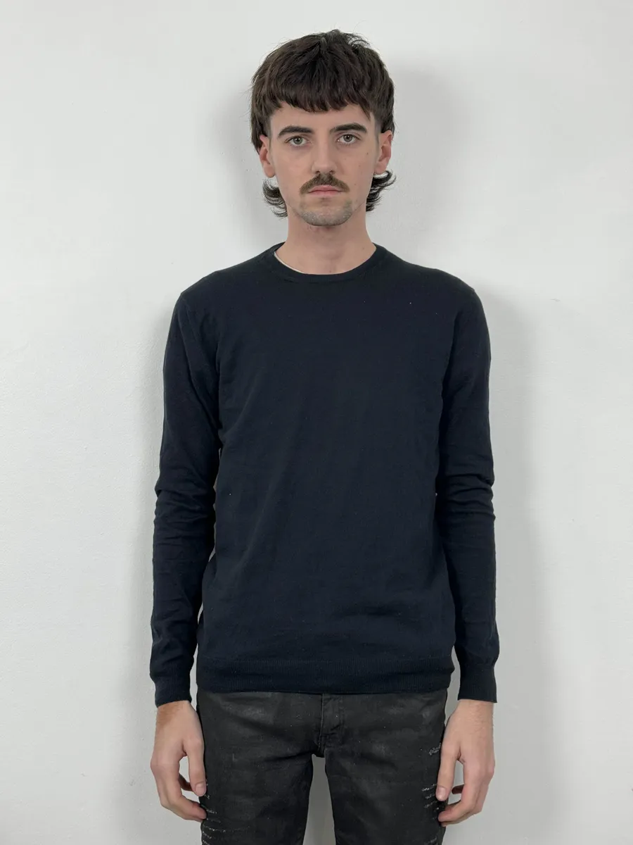 SS2018 Prada Navy Wool Sweater - Image 2