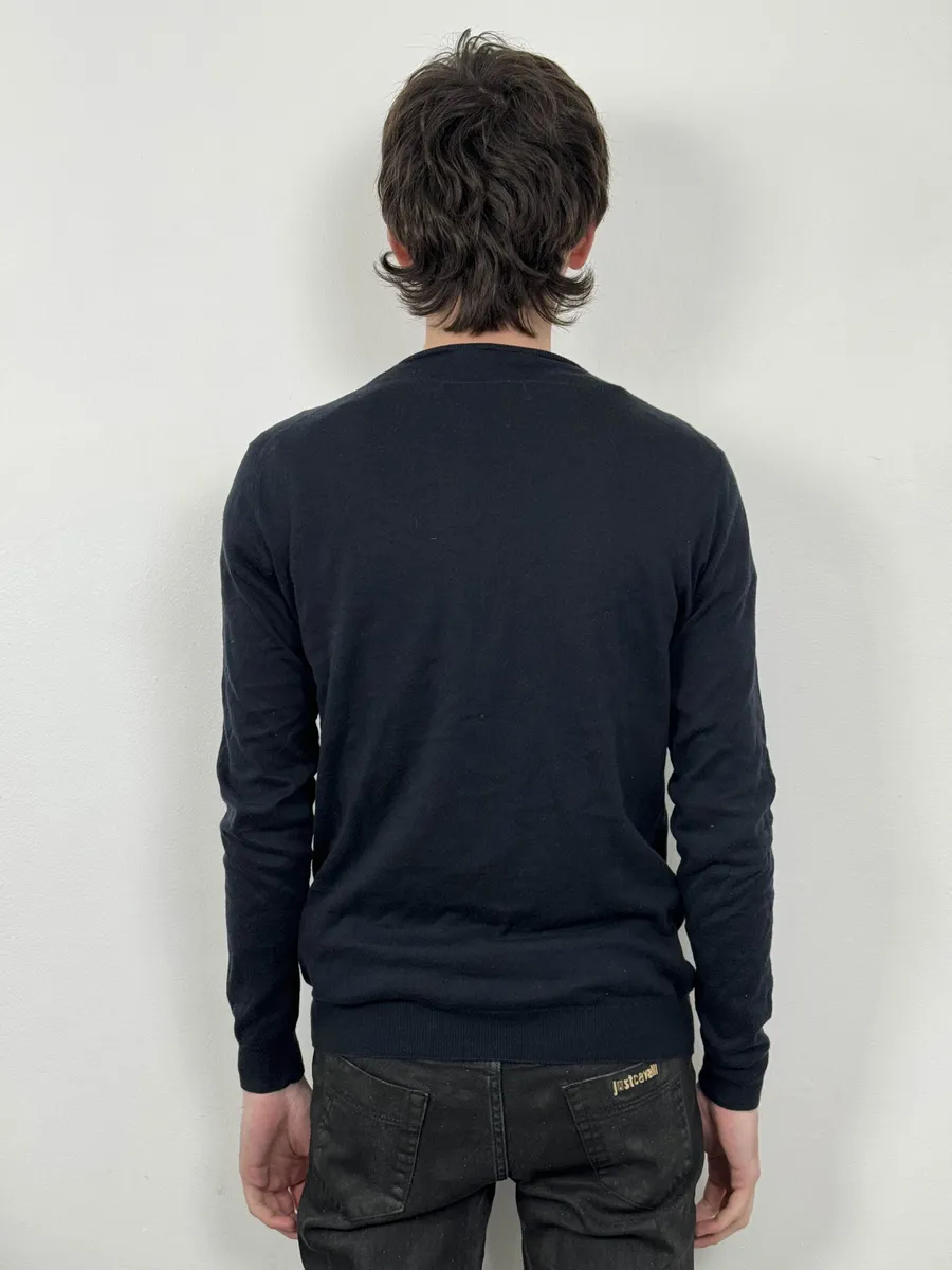 SS2018 Prada Navy Wool Sweater - Image 3