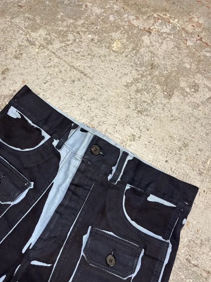 SS2018 Prada Overprint Blue Cargo Short - Image 5