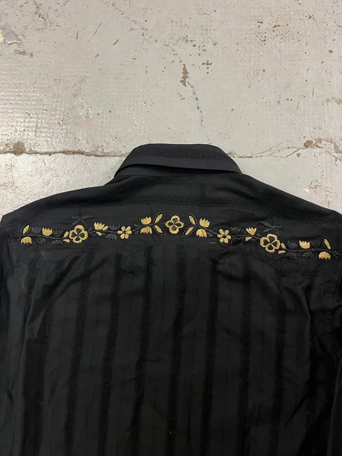 SS2018 Saint Laurent Black Gold Shirt - Image 6