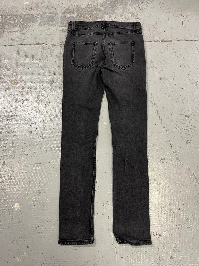 SS2018 Saint Laurent Slim Grey Denim Jeans - Image 8