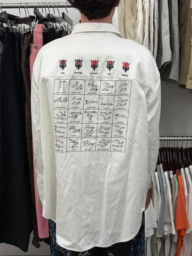 SS2019 Balenciaga White Workout Exercise Shirt - Image 4