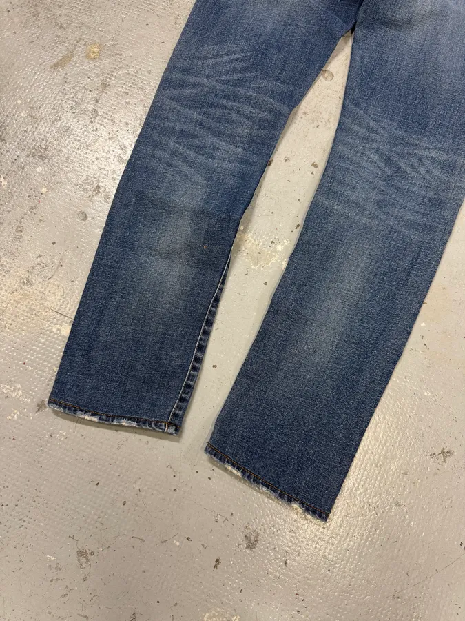 SS2019 Dior Blue Slim Distressed Denim Jeans - Image 10