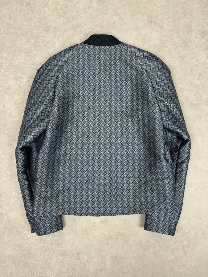 SS2019 Emporio Armani Blue Wavy Light Abstract Jacket - Image 4
