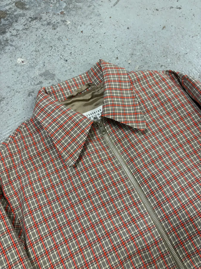SS2019 Maison Margiela Red Plaid Harrington Light Jacket - Image 5