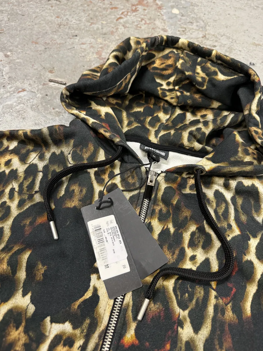 SS2020 Cavalli Black Fire Magma Zip-up Hoodie - Image 6