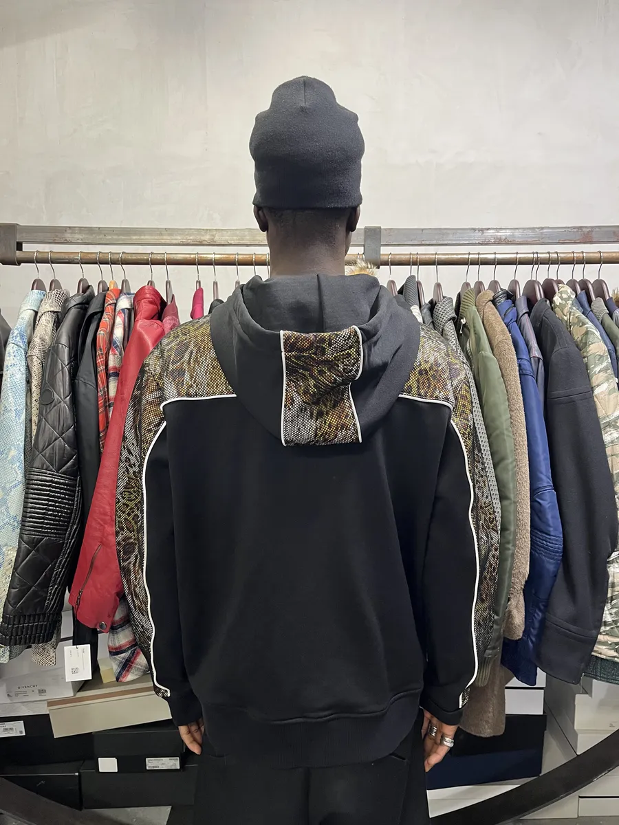 SS2020 Cavalli Leopard Print Black Zip-up Hoodie - Image 4