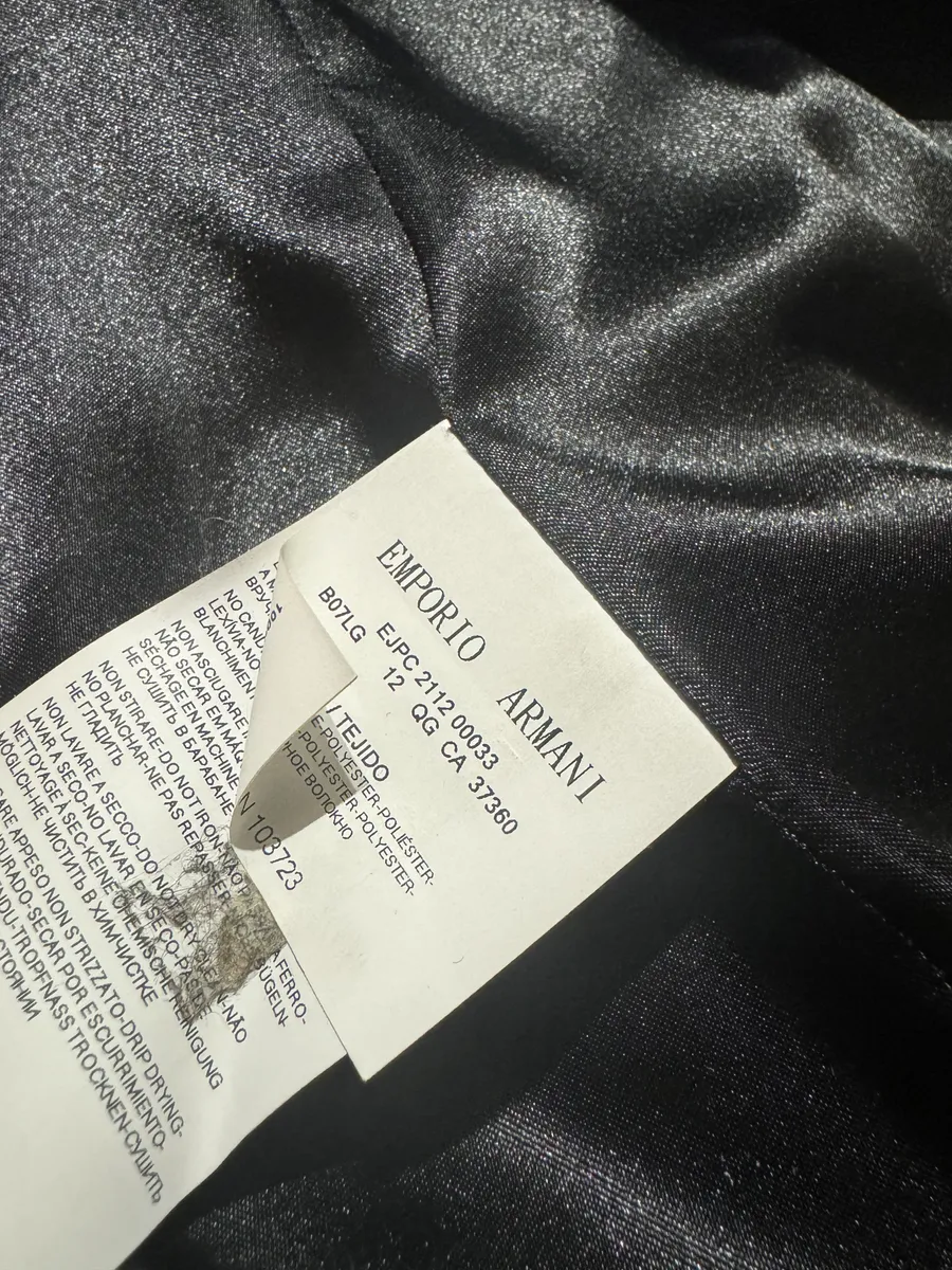 SS2020 Emporio Armani Black Light Plush Jacket - Image 8