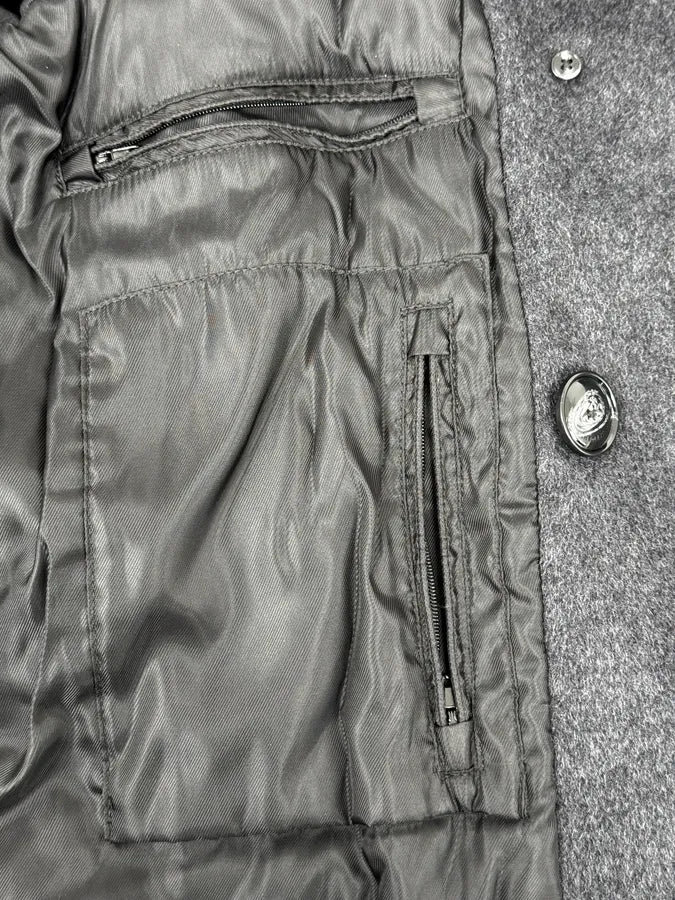 SS2020 Emporio Armani Grey Wool Classy Officer Duffle Coat - Image 11