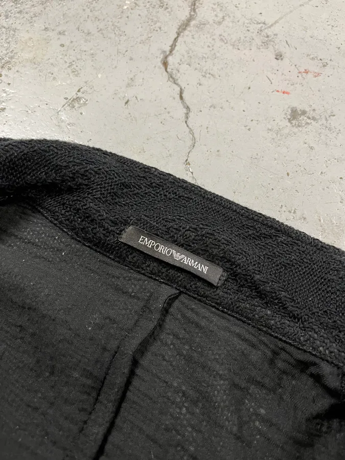 SS2020 Emporio Armani Relief Black Jacket - Image 9