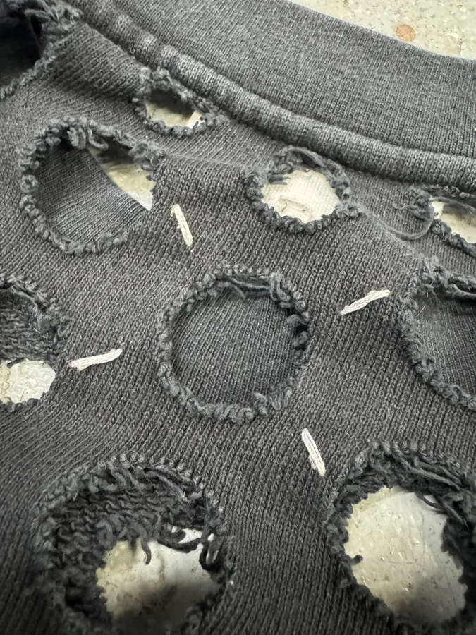 SS2020 Maison Margiela Black Cut Out Crewneck Sweater - Image 6