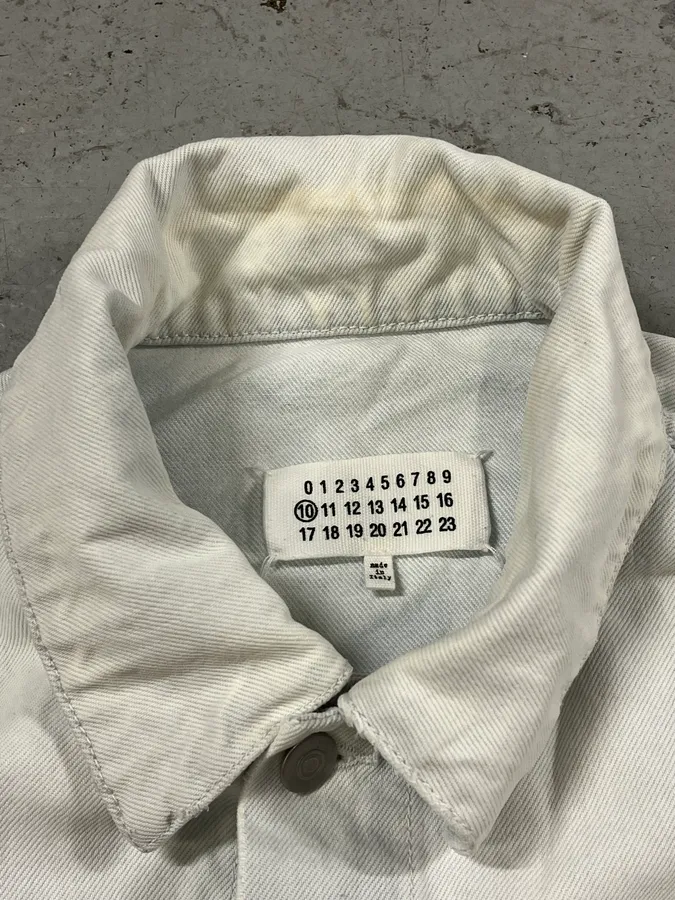 SS2020 Maison Margiela Stonewashed White Denim Jacket - Image 8