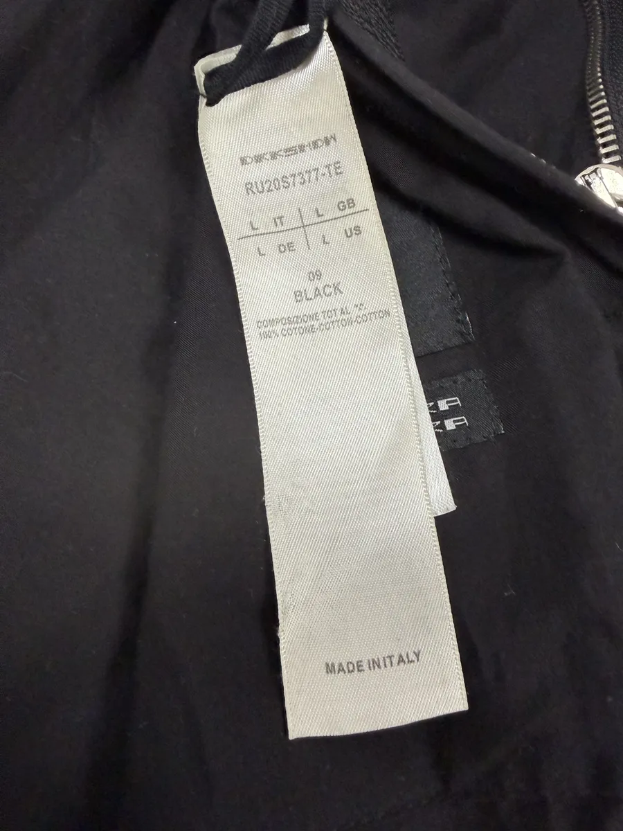 SS2020 Rick Owens Black Obscure Bomber Jacket - Image 13