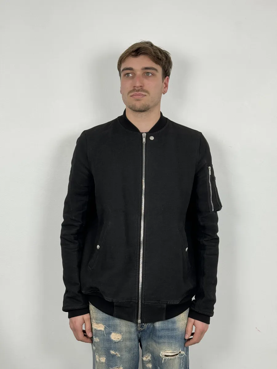 SS2020 Rick Owens Black Obscure Bomber Jacket - Image 3