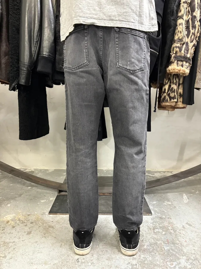 SS2020 Yves Saint Laurent Dark Grey Denim Slim Jeans - Image 4