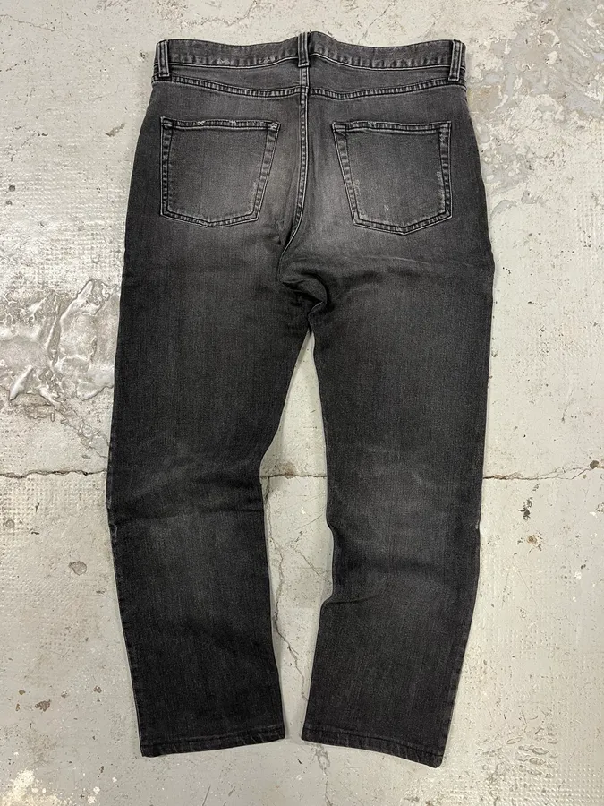 SS2020 Yves Saint Laurent Dark Grey Denim Slim Jeans - Image 7