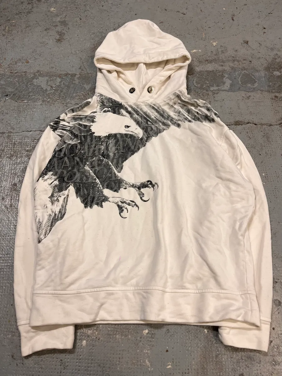 SS2021 Emporio Armani Eagle Graphic White Hoodie