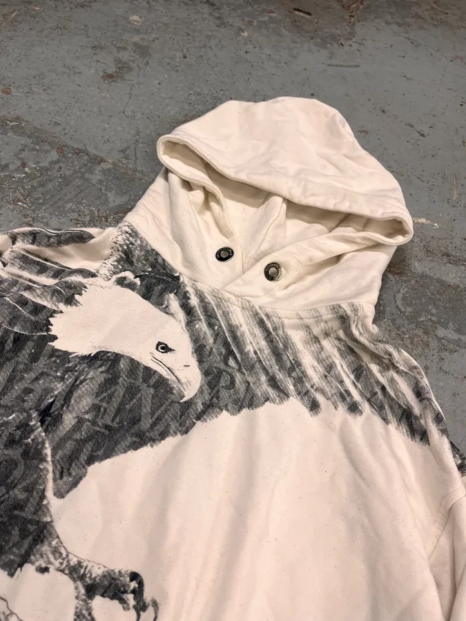 SS2021 Emporio Armani Eagle Graphic White Hoodie - Image 5