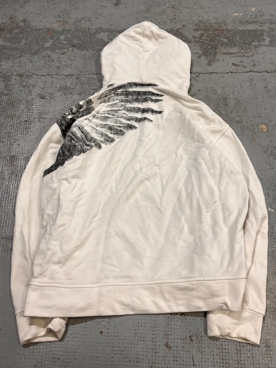 SS2021 Emporio Armani Eagle Graphic White Hoodie - Image 7