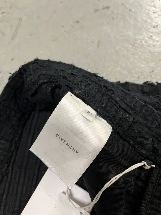 SS2021 Givenchy Slim Denim Black Front Zips Boro Pants - Image 11