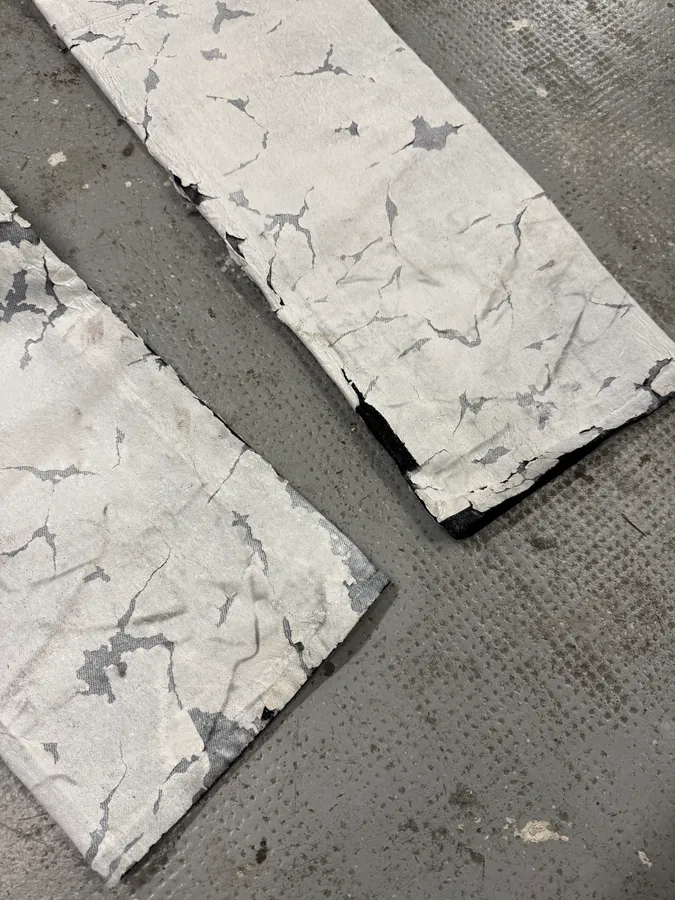SS2021 Givenchy White Cracked Brut Denim Jeans by Matthew Williams - Image 9