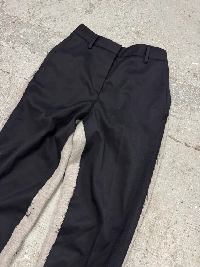 SS2021 Maison Margiela Black & Grey Hybrid Tailored Joggers Suitpants - Image 3