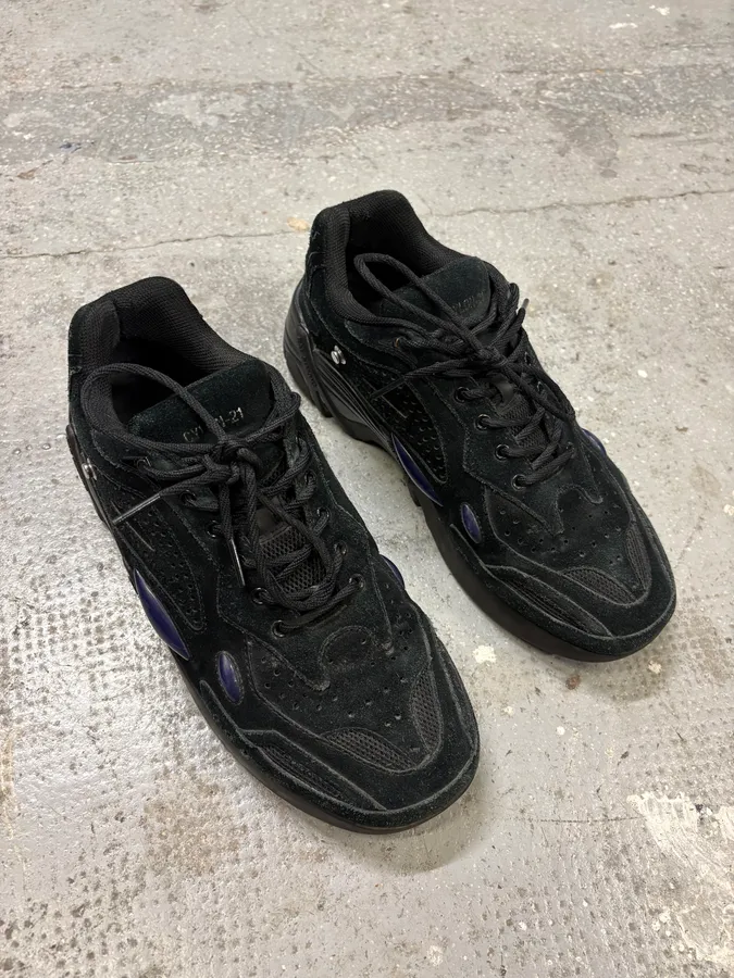 SS2021 Raf Simons Black Suede Runners Sneakers - Image 5
