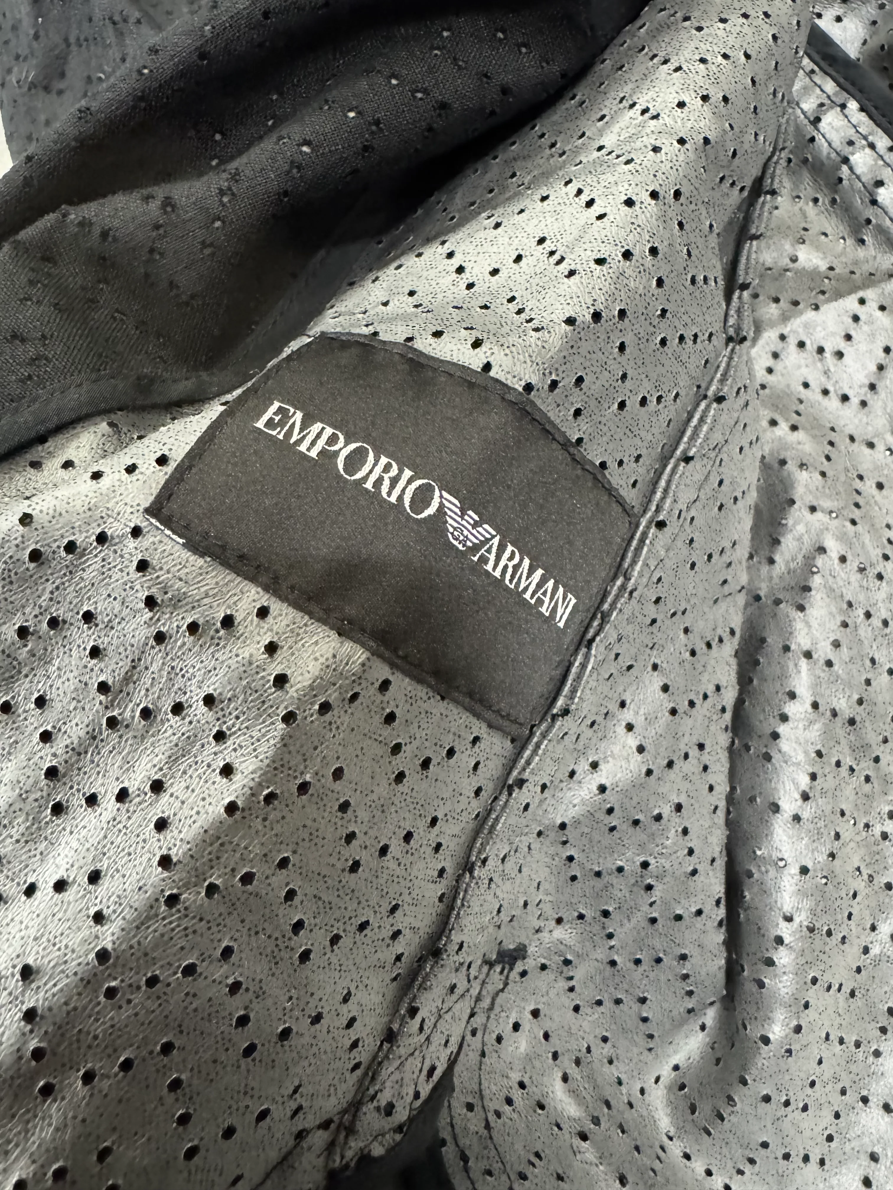 SS2022 Emporio Armani Black Linen Trench Coat - Image 9