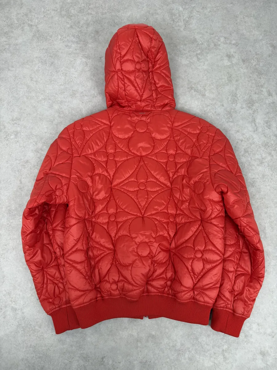 SS2022 Louis Vuitton Rio Red Hooded Puffer Jacket - Image 2