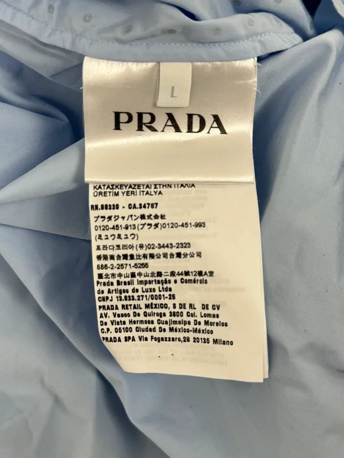 SS2022 Prada Baby Blue Signature Studded Jacket - Image 13