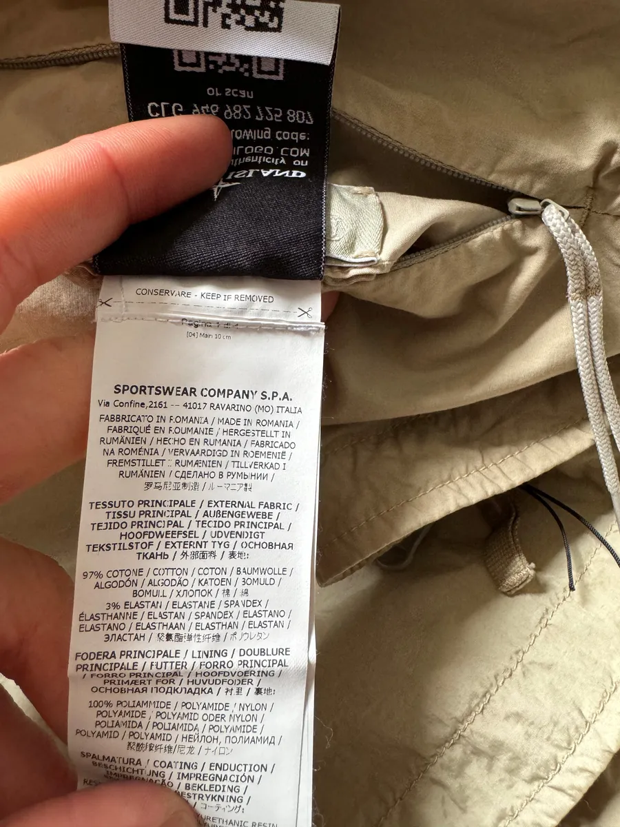 SS2022 Stone Island Ghost Reversible Beige Light Tactical Jacket - Image 9
