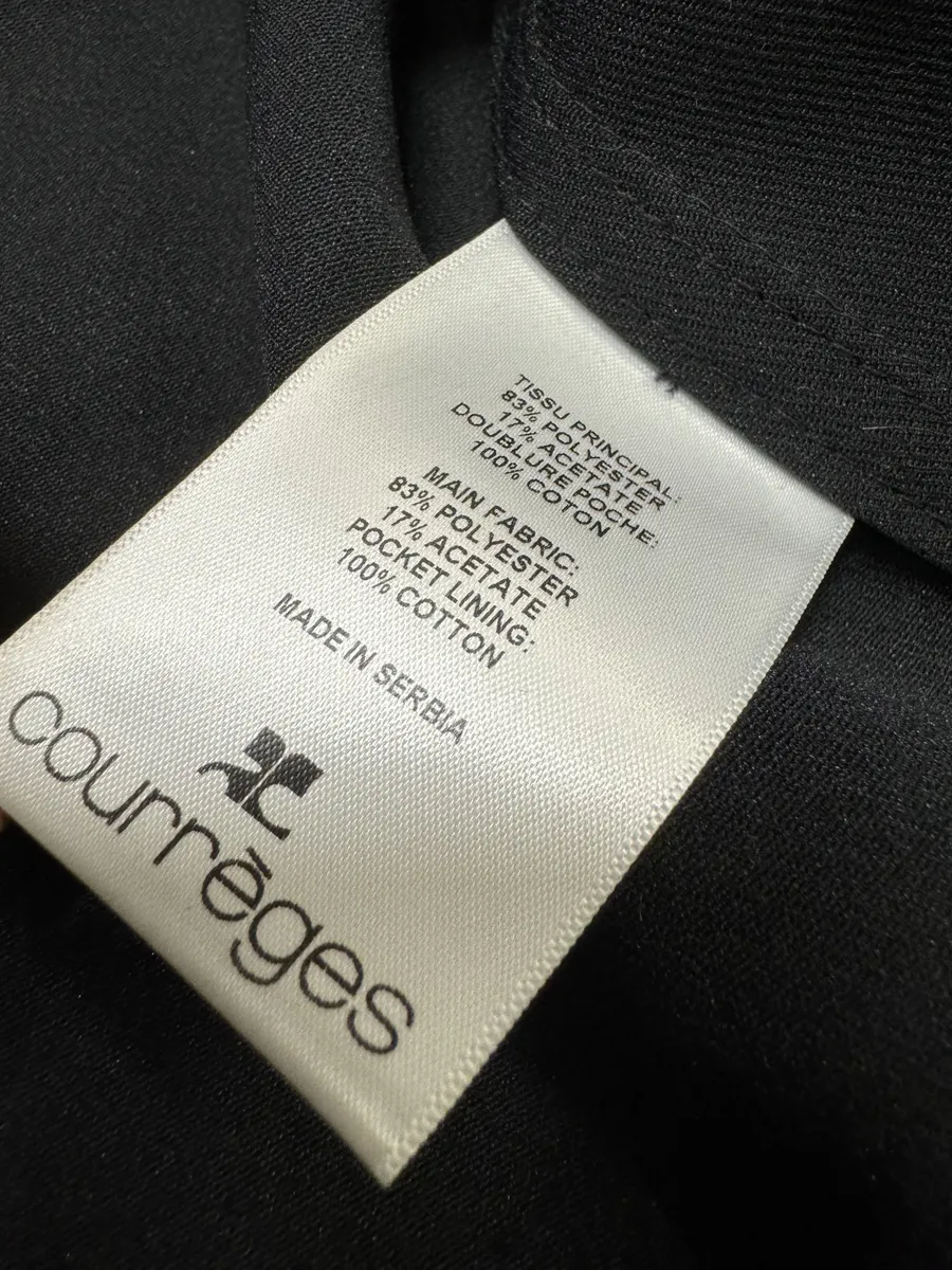 SS2023 Courreges Black Minimalist Trucker Jacket - Image 8