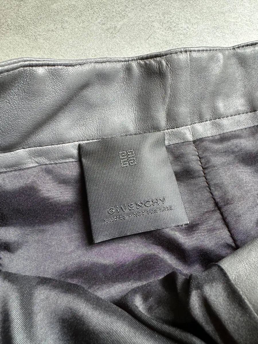 SS2023 Givenchy 1/1 Sample Grey Leather Brut Cargo Shorts - Image 12
