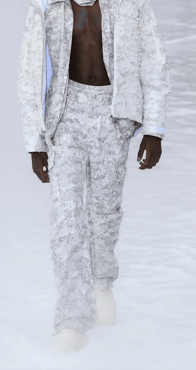SS2023 Givenchy Camo White Distressed Cargo Pants - Image 2
