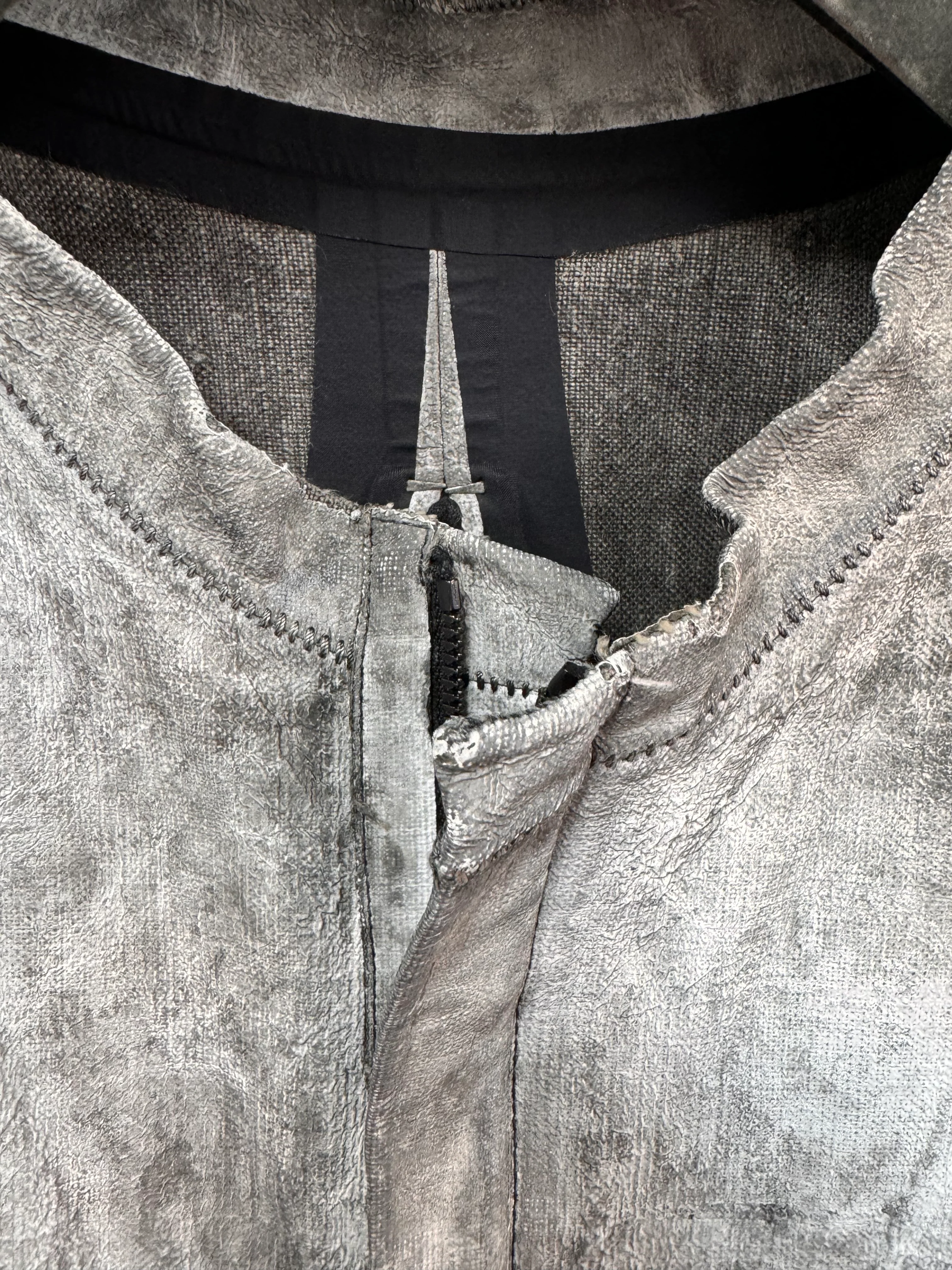 SS2023 Isaac Sellam Metal Spine Linen Reflective Jacket (M) - Image 12