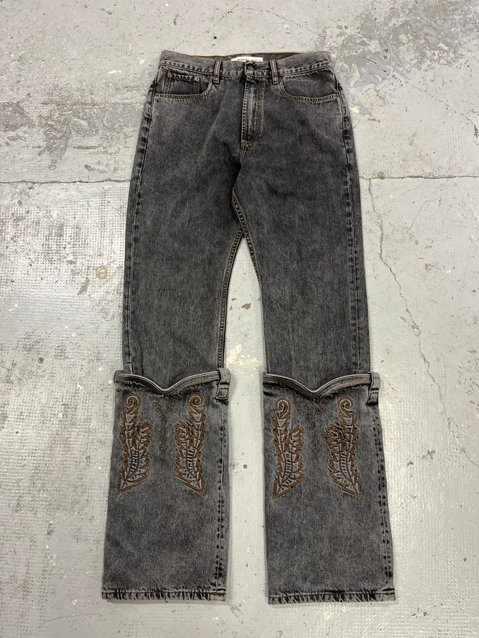SS2023 Y/Project Cow-Boy Brut Grey Astro Denim Jeans