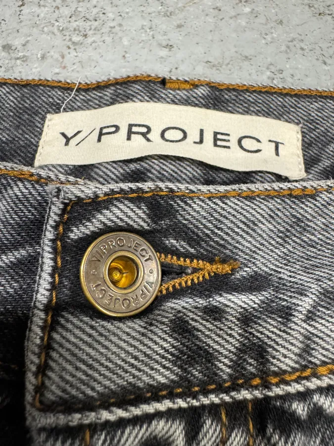 SS2023 Y/Project Cow-Boy Brut Grey Astro Denim Jeans - Image 9