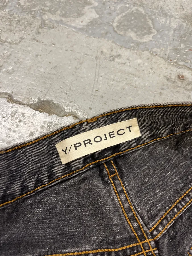 SS2024 Y/Project Maxi Cavalier Denim Grey Astro Pants - Image 13