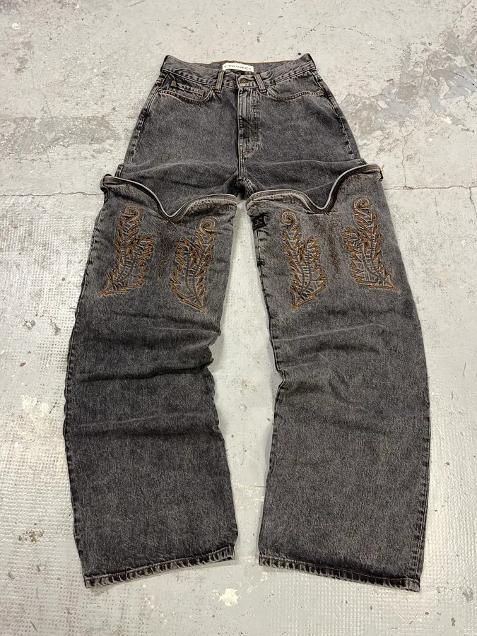 SS2024 Y/Project Maxi Cavalier Denim Grey Astro Pants - Image 2