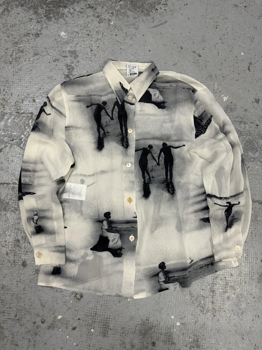 SS2025 Moschino Beach Photography White Shirt - Image 3