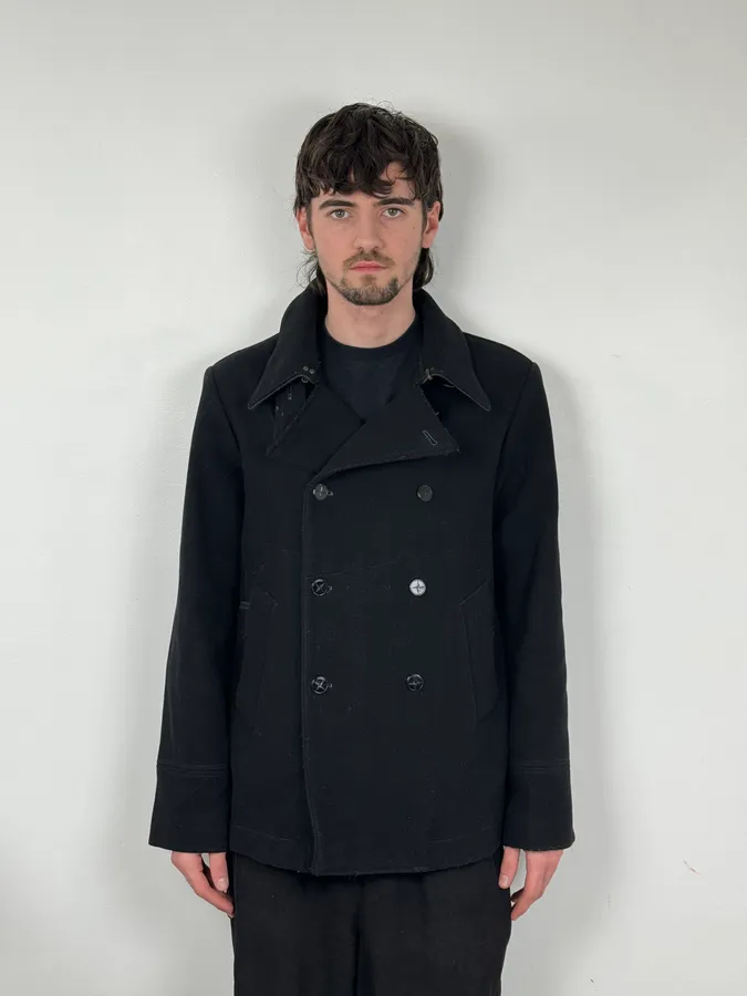 Stone Island Black Classy Caban Wool Jacket - Image 2