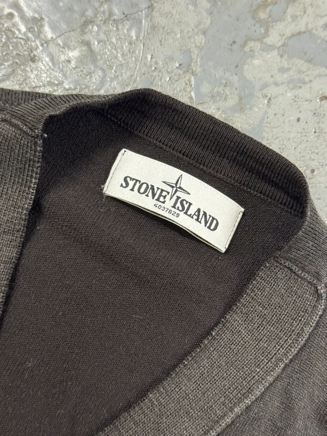 Stone Island Black Minimalist Cardigan - Image 8