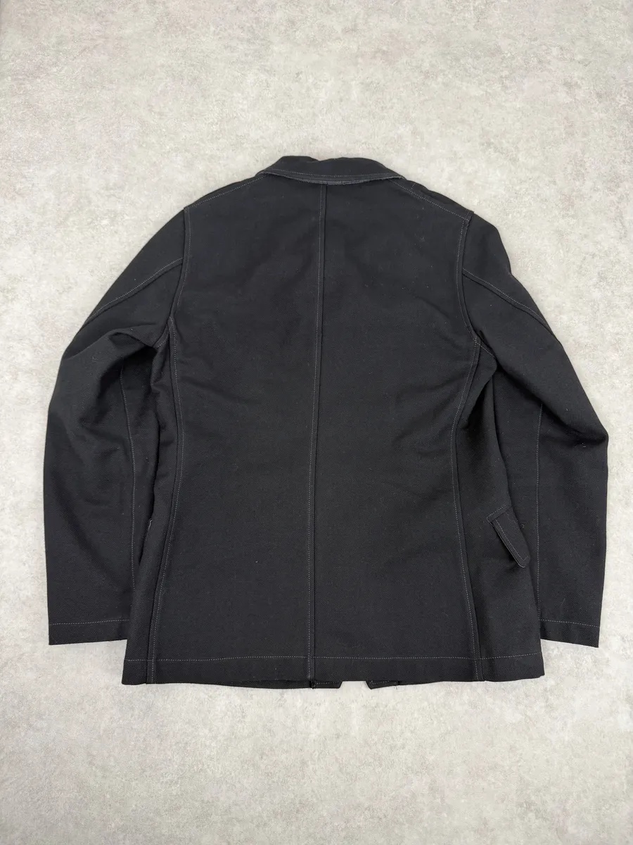 Stone Island Black Wool Classy Caban Jacket - Image 2