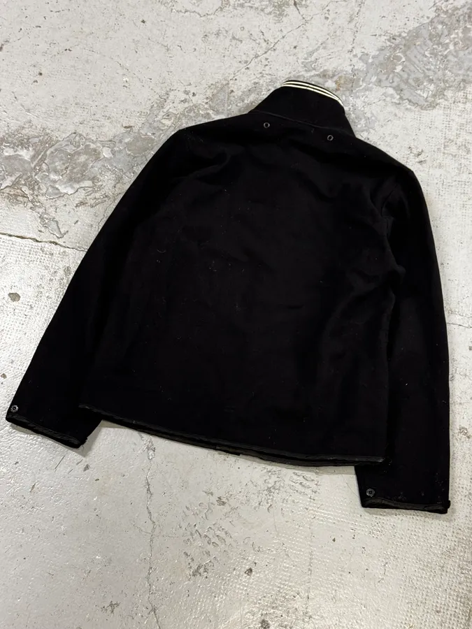 Stone Island Black Wool Sailor Bomber Jacket - Image 10